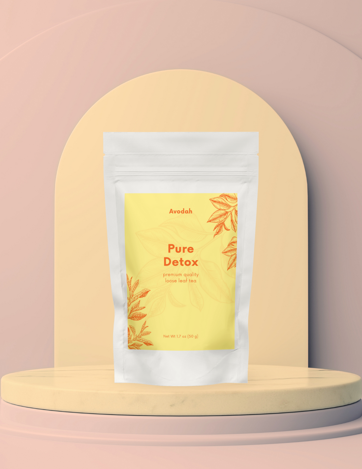 Pure Detox Tea organic loose leaf blend with green tea, turmeric, ginger, and bael nut for digestion and detoxification