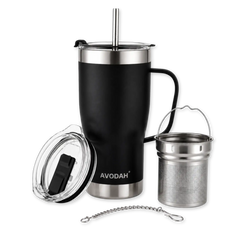 Black Travel Mug with Infuser