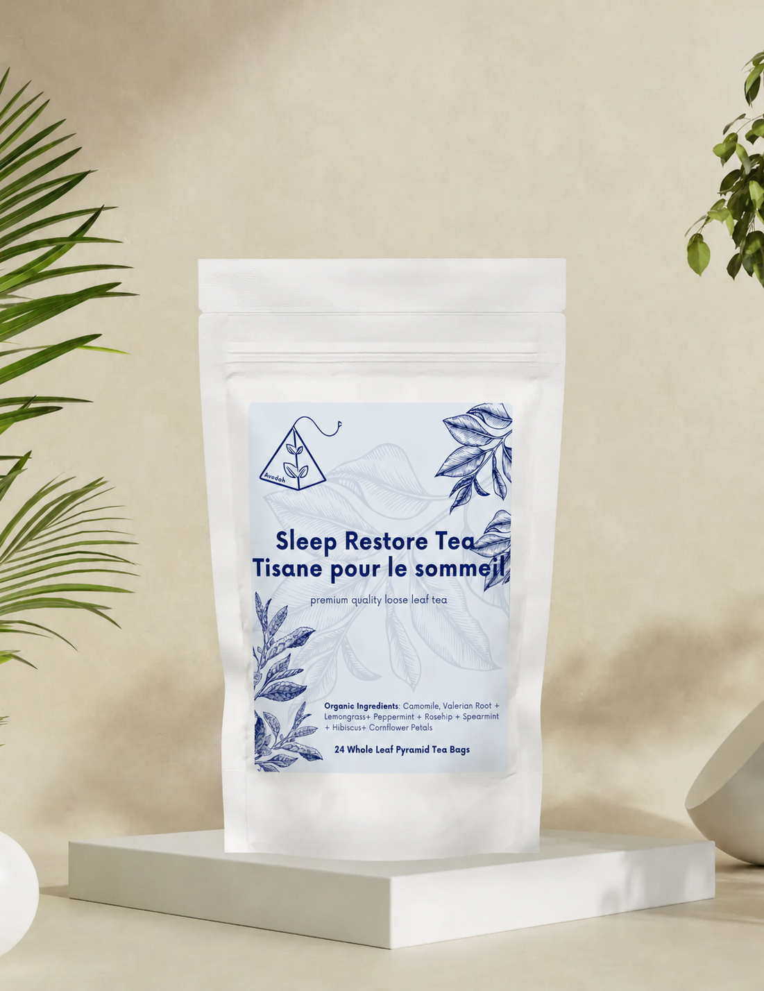 Sleep Restore Tea calming herbal tea for relaxation before bedtime