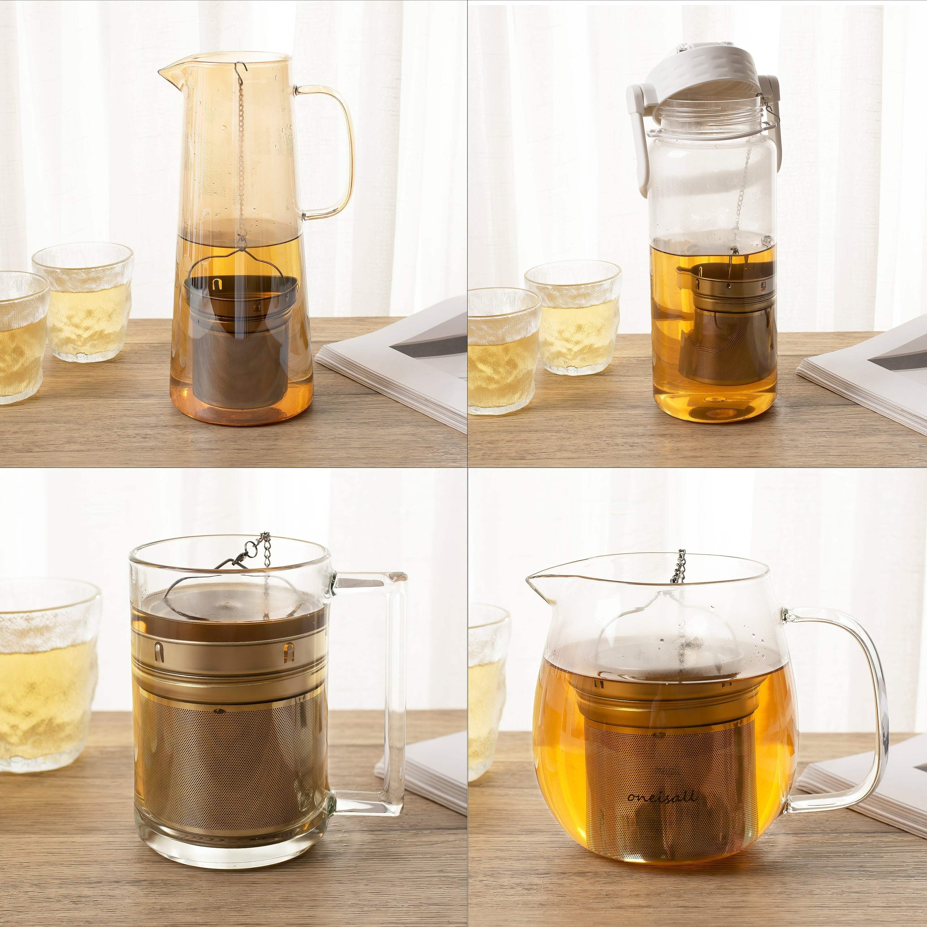 Avodah large capacity tea infuser basket with premium strainer lid for loose tea brewing