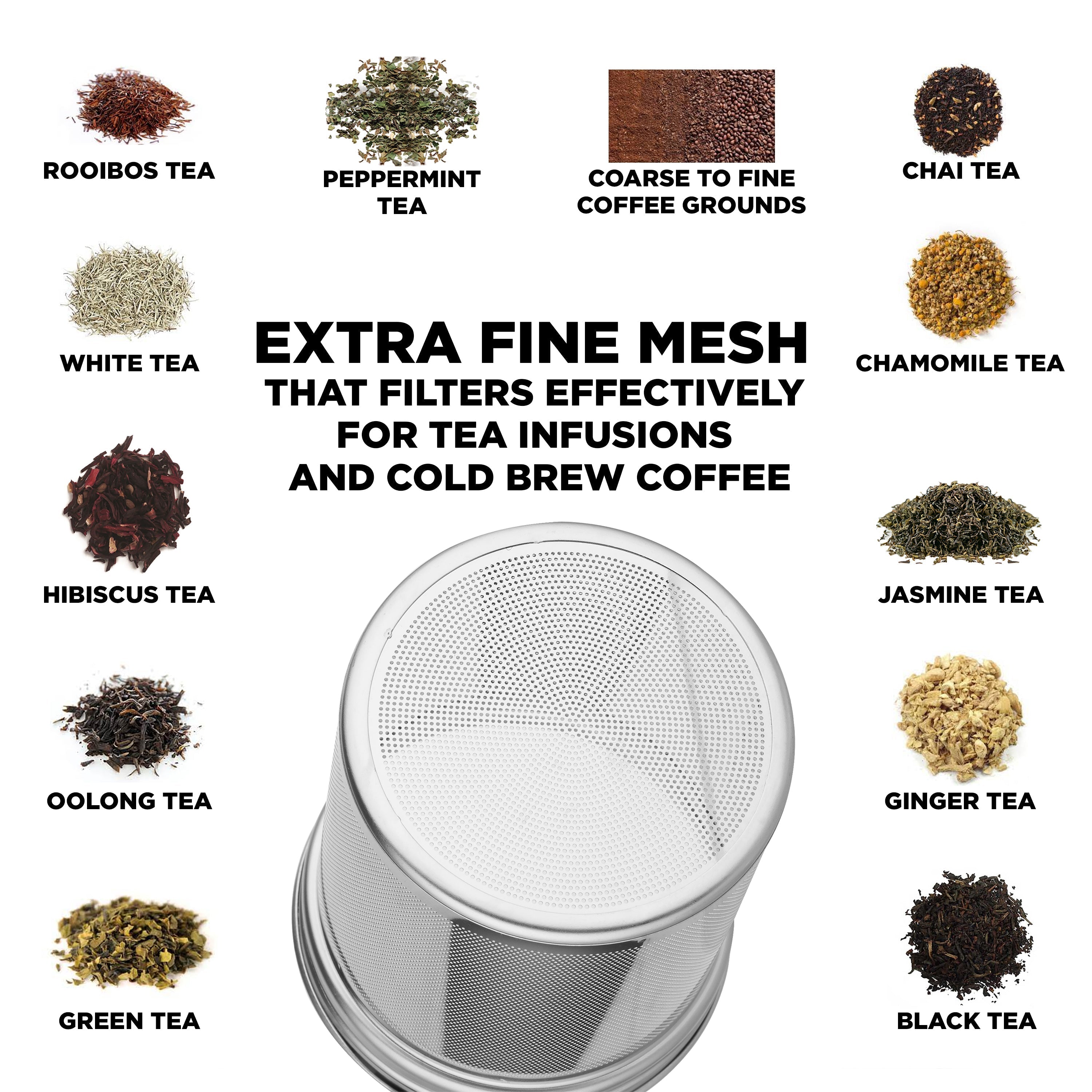AVODAH black tea infuser travel mug with lid and straw for brewing loose-leaf tea on the go
