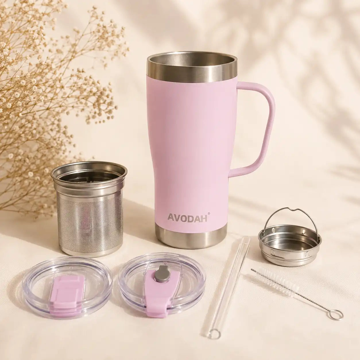Lilac Travel Mug With Infuser