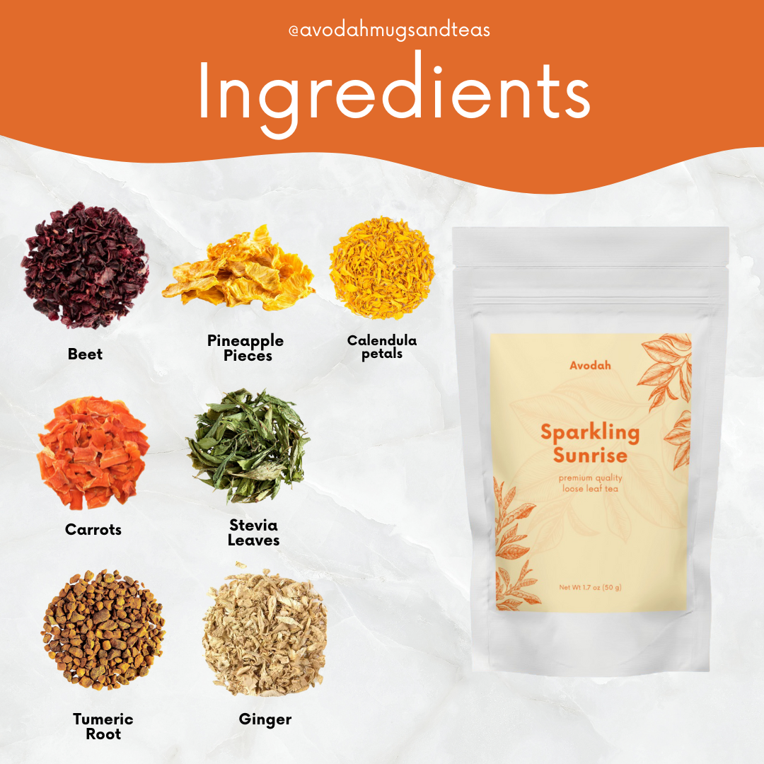 Sun Rise Tea Sparkling Sunrise Tea - Radiance Tea | Organic Loose Leaf Tea – Avodah