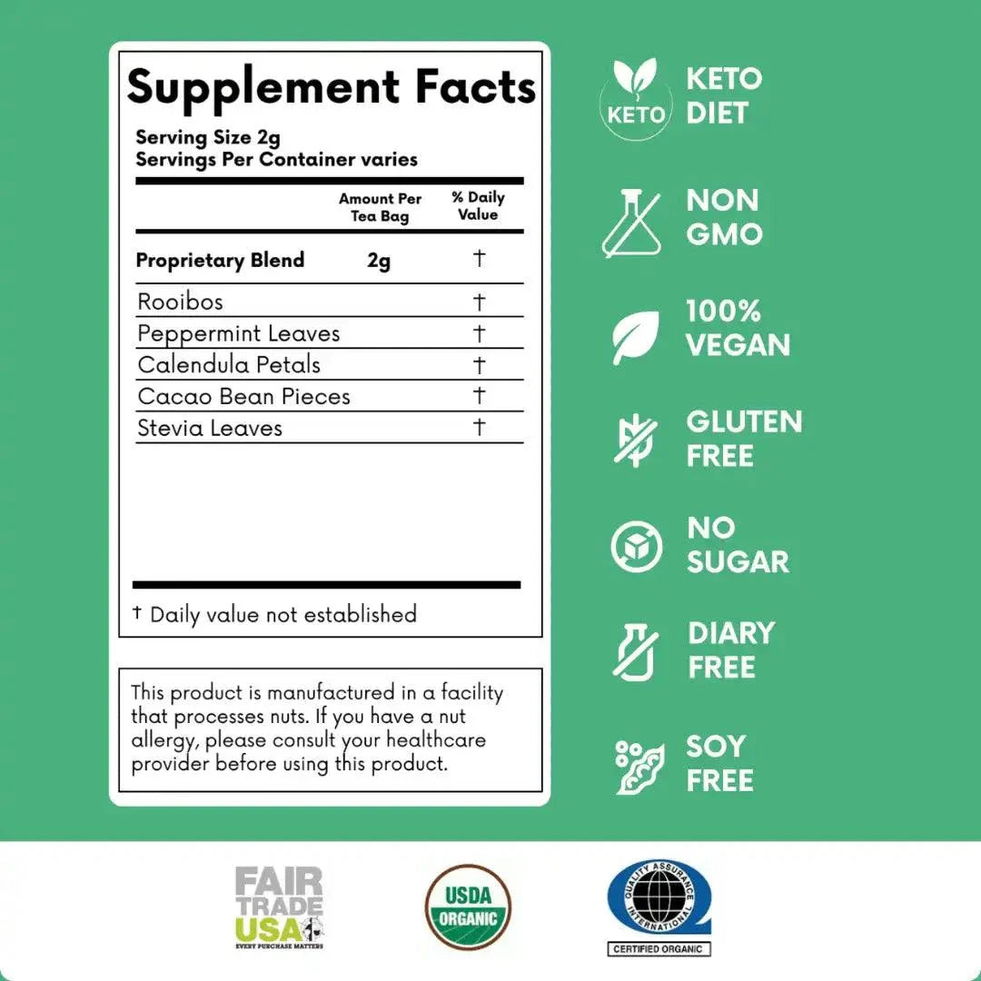 Belly Balance Tea ingredients and preparation instructions for digestive health