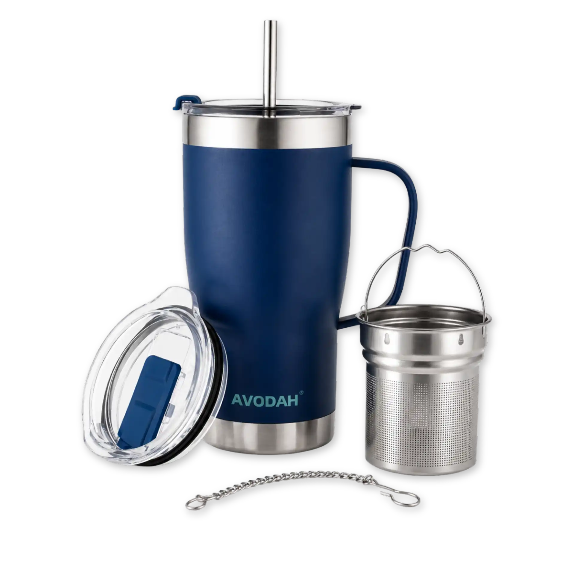 Blue Travel Mug With Tea Infuser