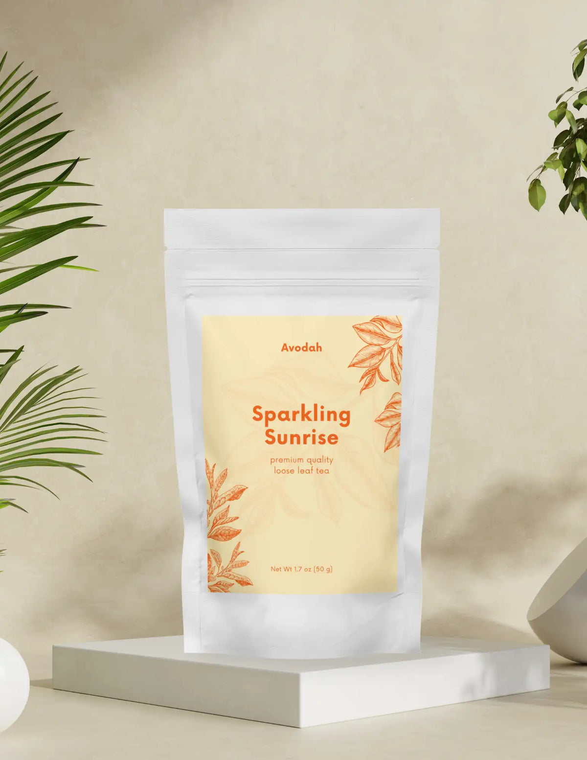 Sparkling Sunrise Tea organic blend with ginger turmeric and carrot for radiant skin glow
